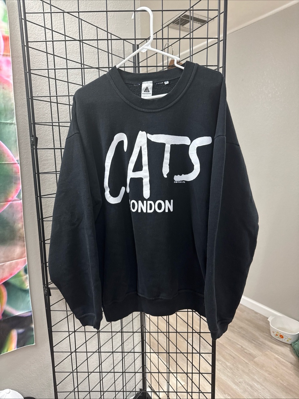 CATS London Black Graphic Sweatshirt Pit 27 L 30 Authentic The Musical 🎵